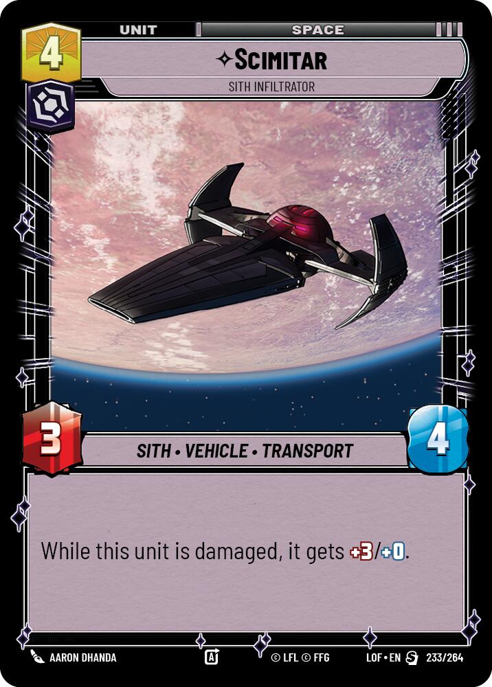 Scimitar - Sith Infiltrator (233/264) (233/264) [Legends of the Force]