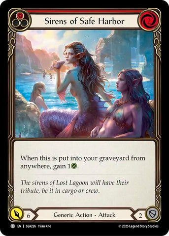 Sirens of Safe Harbor (Red) [SEA226] (High Seas)  Rainbow Foil