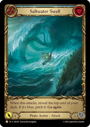 Saltwater Swell (Blue) (Treasure) [SEA143] (High Seas)  Cold Foil