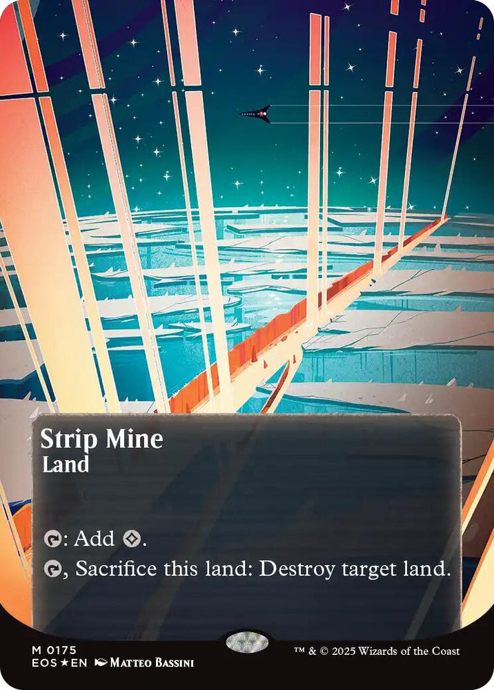 Strip Mine (0175) (Borderless) (Galaxy Foil) [Edge of Eternities: Stellar Sights]