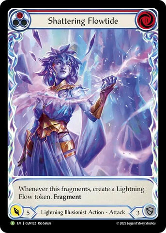 Shattering Flowtide (Red) [GEM152] (GEM Pack 5)  Rainbow Foil