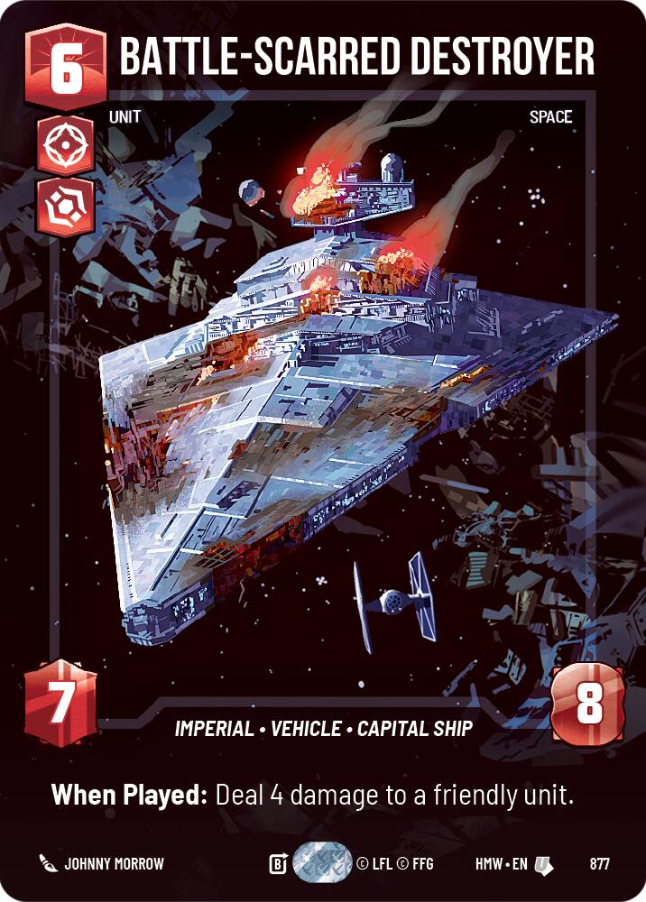 Battle-Scarred Destroyer (877) (Prestige Foil) (877) [Homeworlds]