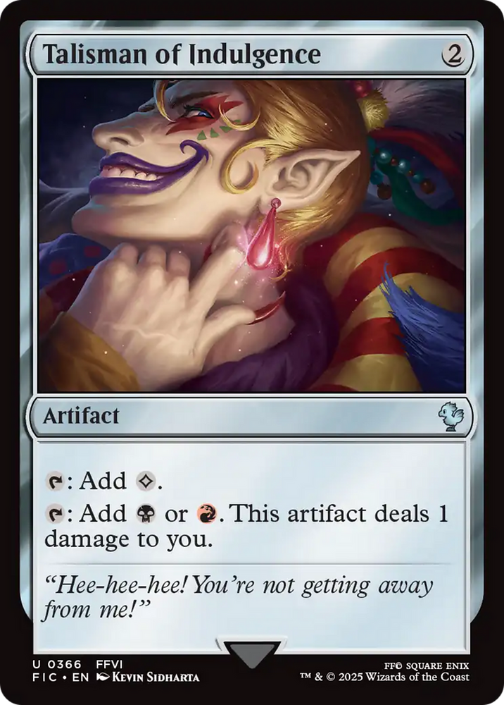 Talisman of Indulgence [FINAL FANTASY Commander]