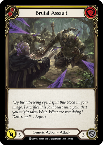 Brutal Assault (Yellow) [CRU193] 1st Edition Normal