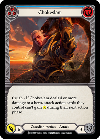 Chokeslam (Blue) [U-CRU037-RF] Unlimited Rainbow Foil